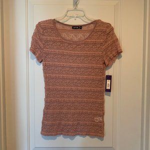 APT. 9 Stretch Lace Top Dusty Rose Size M